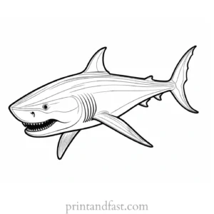 megalodon coloring page printable