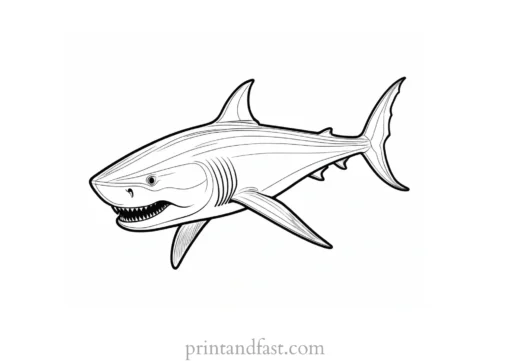 megalodon coloring page printable