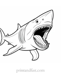 megalodon coloring page teeth