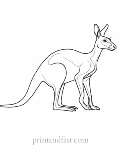 mother kangaroo coloring page