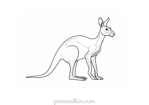 mother kangaroo coloring page