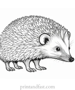 mystical hedgehog coloring page