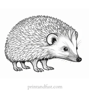 mystical hedgehog coloring page