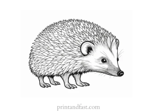 mystical hedgehog coloring page