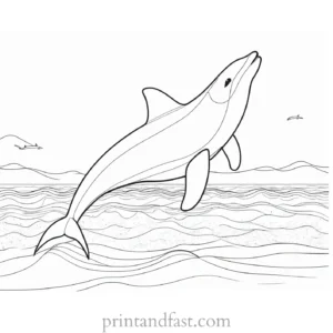 orca coloring page beach