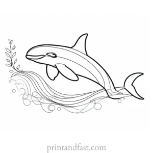 orca coloring page spring