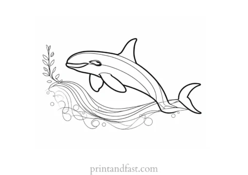 orca coloring page spring