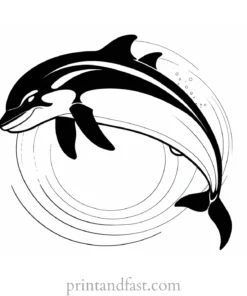 orca coloring page summer