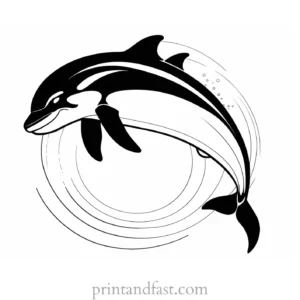 orca coloring page summer