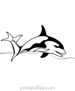 orca coloring page template 1