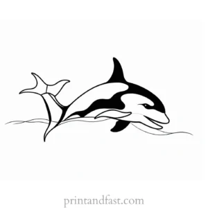 orca coloring page template 1