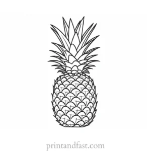 pineapple coloring page advanced