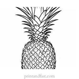 pineapple coloring page easy