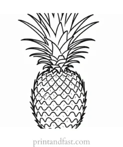 pineapple coloring page for kids