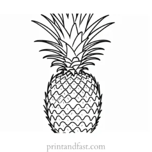 pineapple coloring page for kids