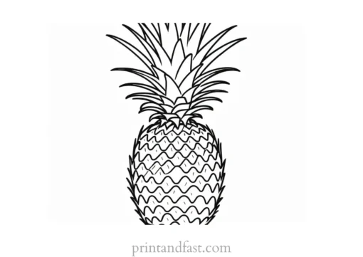 pineapple coloring page for kids