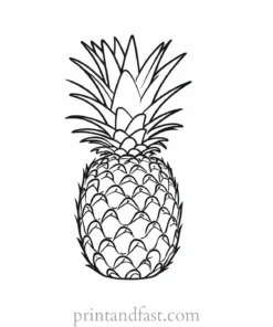 pineapple coloring page fun