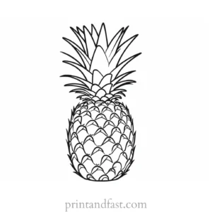 pineapple coloring page fun