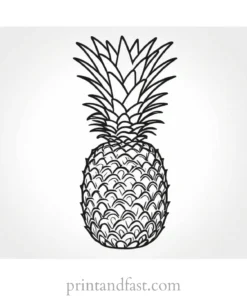 pineapple coloring page online