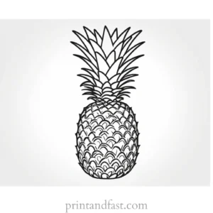 pineapple coloring page online