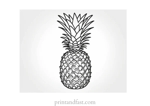 pineapple coloring page online