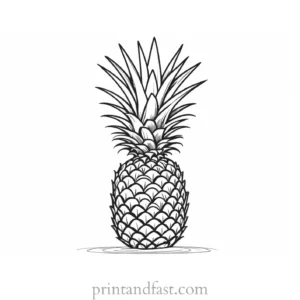 pineapple coloring page outline