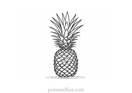 pineapple coloring page outline