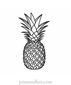 pineapple coloring page preschool