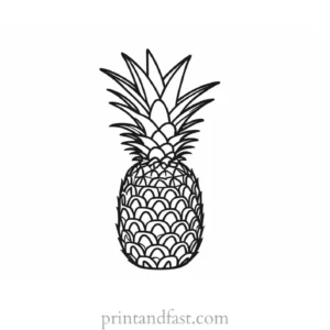 pineapple coloring page preschool