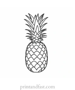 pineapple coloring page simple