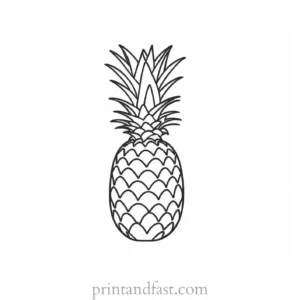 pineapple coloring page simple