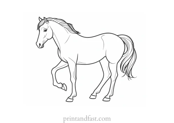 pony coloring page beautiful