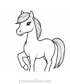 pony coloring page cartoon