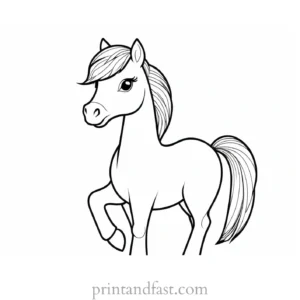 pony coloring page cartoon