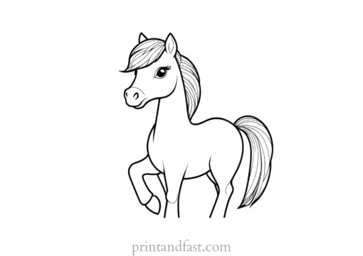 pony coloring page cartoon