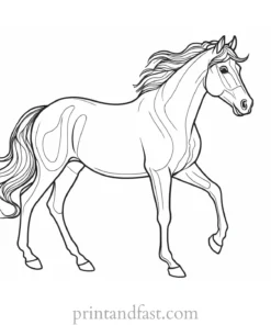 pony coloring page colorful