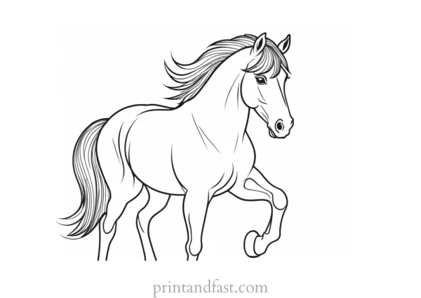 pony coloring page creative