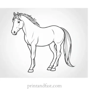 pony coloring page cute