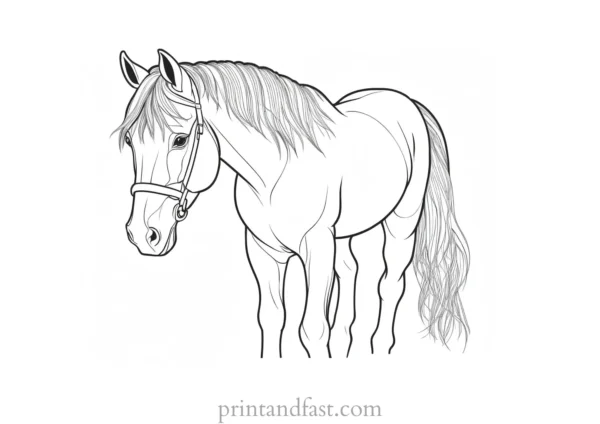 pony coloring page detailed