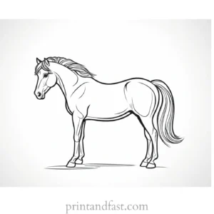 pony coloring page easy