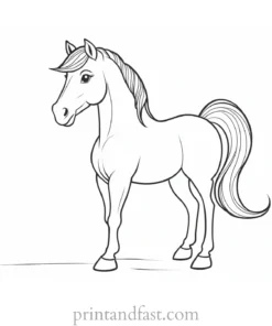 pony coloring page for kids