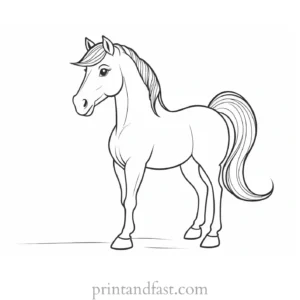 pony coloring page for kids