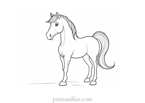 pony coloring page for kids