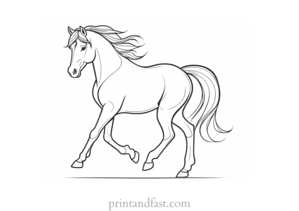 pony coloring page rainbow