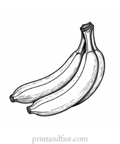 printable banana coloring page