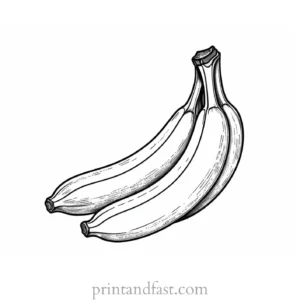 printable banana coloring page