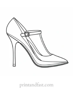 printable shoe coloring page