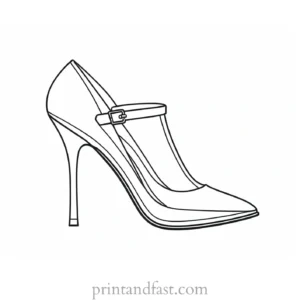 printable shoe coloring page