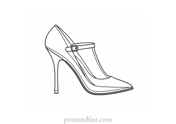 printable shoe coloring page