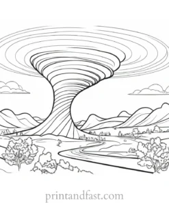 printable tornado coloring page